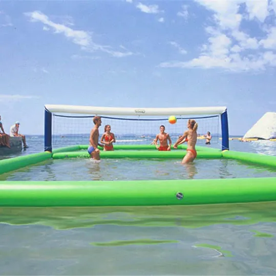 Inflatables Factory High Quality beach water pool inflatable volleyball game court sealed water volleyball play court