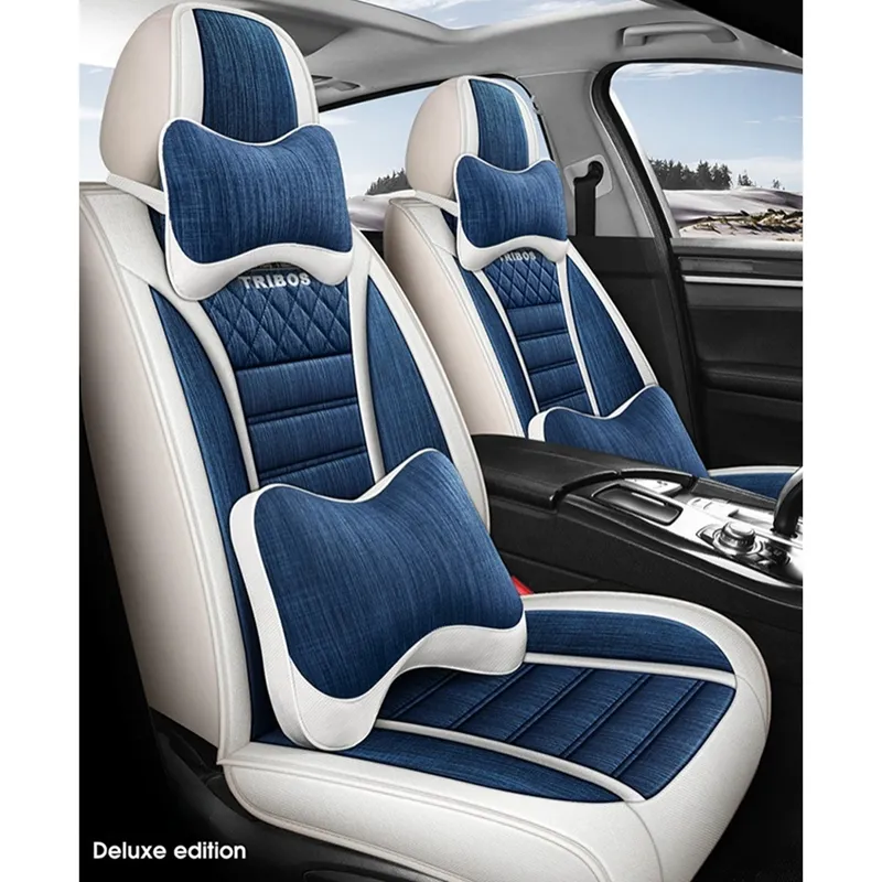 Fábrica vendas diretas Poeira Resistente Stretch Respirável Linho Quatro Temporada Universal Acessórios Assentos Dianteiros Car Seat Cover