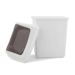 Cubo de basura doméstico de 10l con tapa, cubo de basura rectangular, cubo de basura de plástico - Product Image 6