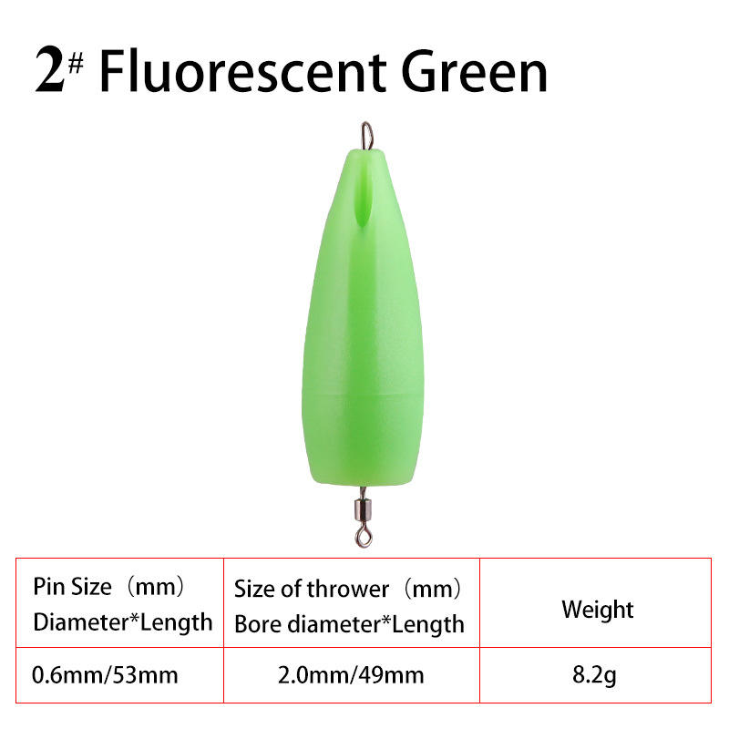 8.2 grams of fluorescent green buoyancy float