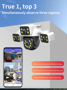 夜视户外sd卡云3镜头应用控制12MP PTZ无线闭路电视摄像机无线家庭安全摄像机间谍摄像机隐藏 - Product Image 6