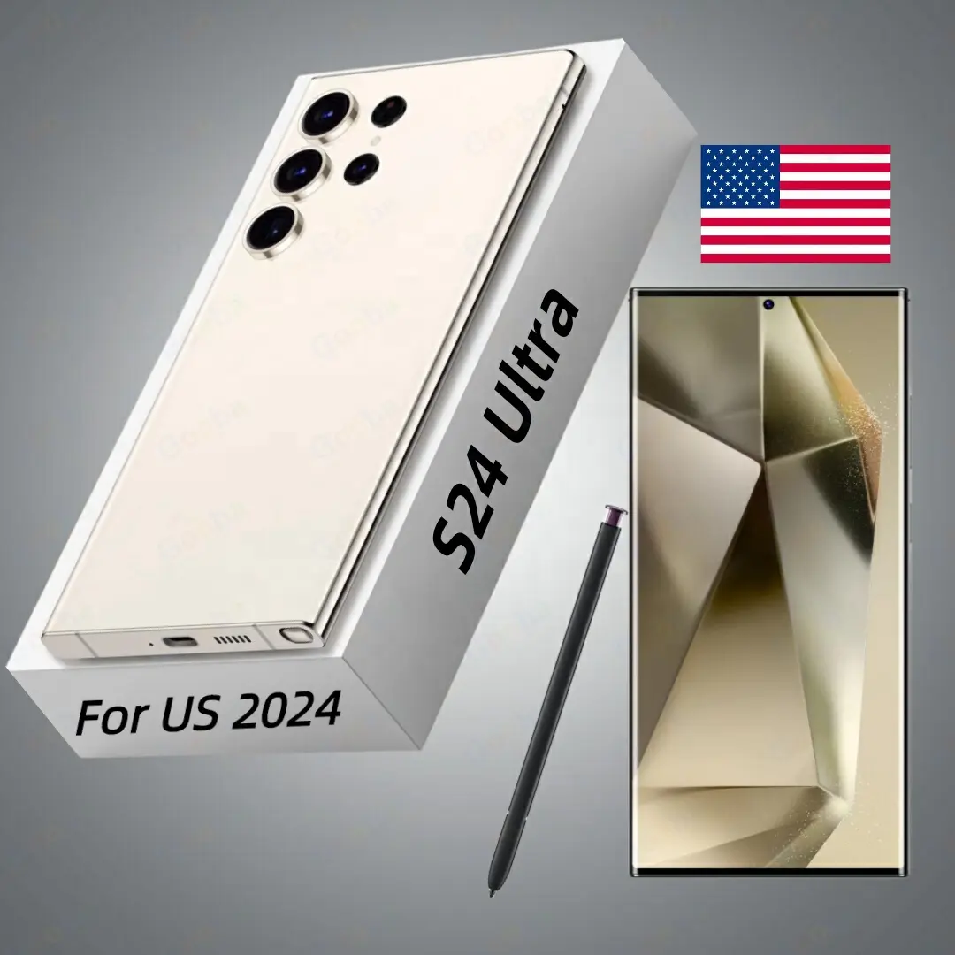 Fabrika doğrudan 2024 son S24 Ultra cep telefonu yüz kimliği büyük OLED ekran kilidi 5G Android cep telefonu damla nakliye