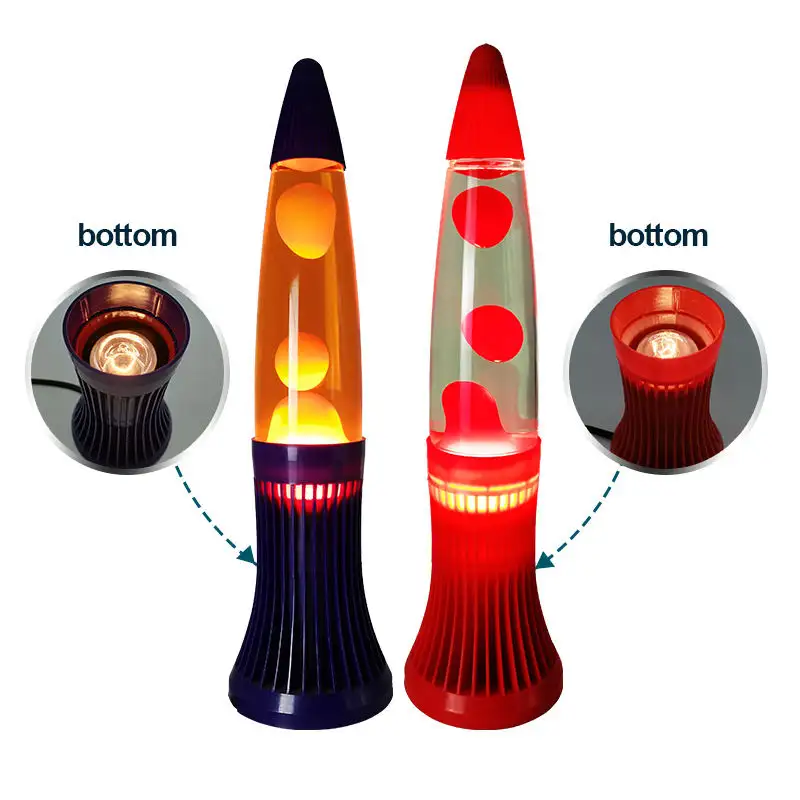 Bottiglia di vetro moderna all'ingrosso Rocket Rainbow Sensory Big Table Light Led Custom Tall Jelly Fish lampada lavica gigante