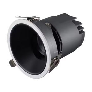 Fabrika doğrudan gömülü yuvarlak ayarlanabilir led gömme 7w 12w 15w downlight dim anyti parlama spot downlight siyah - Product Image 1