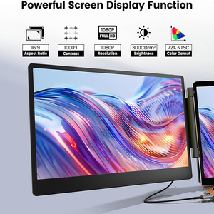 Mac、Wins、Dex、Chromeに対応するラップトップトリプルポータブルLEDモニター用の新製品ポータブルスクリーンエクステンダー - Product Image 2
