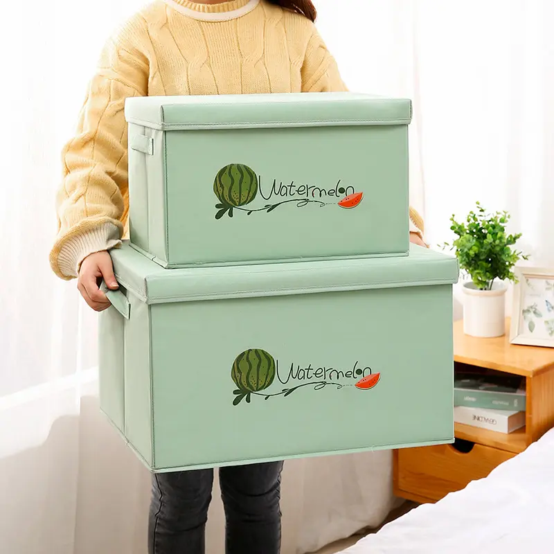 صناديق تخزين قماشية قابلة للطي عالية الجودة صندوق تخزين أشكال أكسفورد أنيق صندوق بتصميم مكعبات قماشية للأطفال منظم منزلي ذو سحّاب