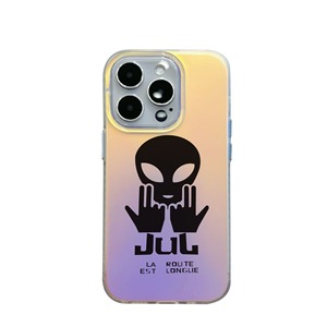 เคสโทรศัพท์ดีไซเนอร์พิมพ์ลาย UV ไล่ระดับสีสำหรับ iPhone XS XR 11 12 13 14 15 PRO MAX coque เคสมือถือ PC สีสันสดใส - Product Image 2
