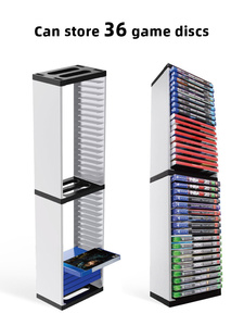 แท่นวางดิสก์เกมสองชั้นสำหรับ Data Frog PS4 PS5แนวตั้งอเนกประสงค์สำหรับ n/xbox Series X พร้อมคุณสมบัติการป้องกัน - Product Image 3
