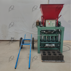 4-40A <strong>Interlock</strong> <strong>Block</strong> Making Machine for Cement Brick Molding for Cinder Sand Motor Core Component for Carton Brick Construction - Product Image 1