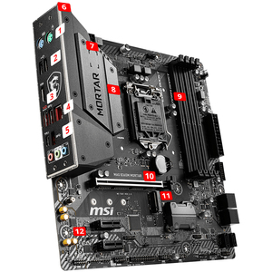 Placa base MSI MAG B365M mortero, compatible con procesador Intel Core / Pentium Gold/Celeron, 9th / 8th Gen, para LGA 1151, toma usada - Product Image 6