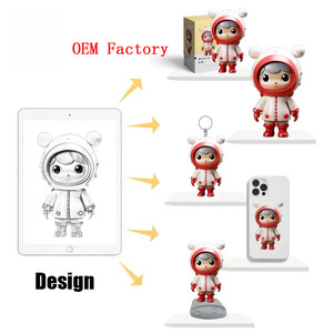 Tùy chỉnh 3D PVC hành động Hình Vinyl nghệ thuật phim hoạt hình Đồ chơi mô hình bức tượng thu động vật đồ chơi dịch vụ - Product Image 2