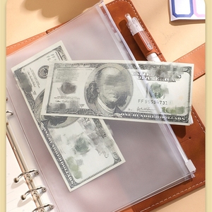 A5 A6 A7 Cover raccoglitore in pelle PU Shell Budget Journal Planner chiusura a bottone a scatto per buste in contanti