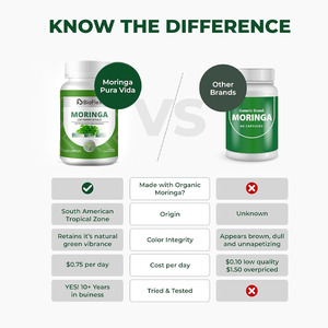 Großhandels preis OEM Private Label Kräuter ergänzung 100% Pure Organic <span class=keywords><strong>Moringa</strong></span> Leaf Powder Extract Kapseln Ergänzung zum Verkauf - Product Image 5