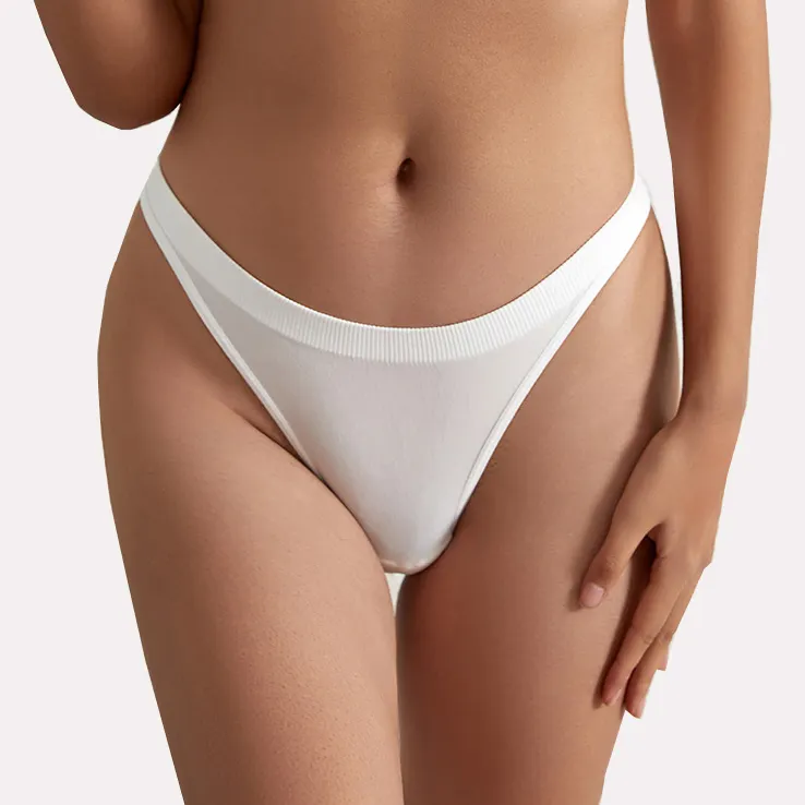 Ropa interior femenina de cintura baja Calzoncillos de algodón para mujer Calzoncillos de Tanga sexy amigables con la piel