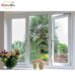 Nuovo Design UPVC cornici vetro temperato Grill Windows 3 pannello PVC telaio tripla vetrata finestra a battente con costruito In schermo - Product Image 5