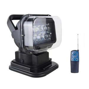 ไฟ LED สปอตไลท์50W 12V 24V,ไฟ LED ค้นหา360องศา LED หมุนได้มีรีโมทควบคุมไฟทำงานพร้อมฐานแม่เหล็กสำหรับรถ SUV เรือ