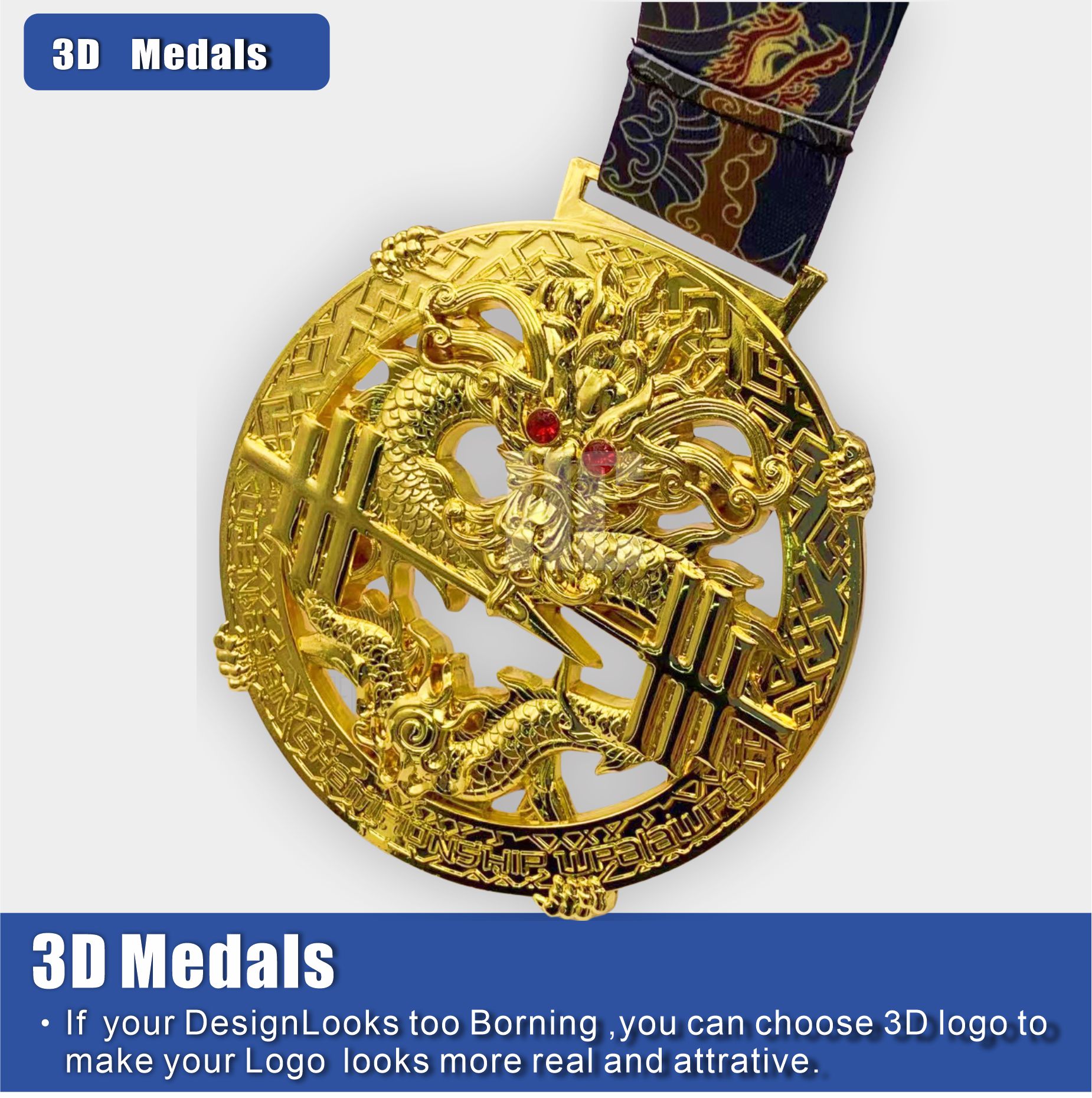 Médaille découpée en métal