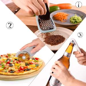 Toptan 6-Piece Set yaratıcı katlanabilir mutfak alet içerir Pizza kesici peynir rende konserve açacağı meyve sebze araçları - Product Image 6