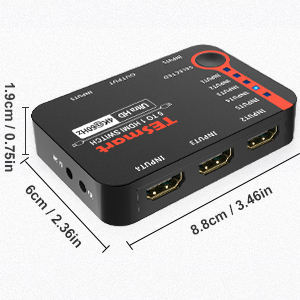 TESmart 5 Ports HDMI Switch Support 4K@60Hz Auto Manual Mode <strong>Input</strong> <strong>Source</strong> Automatic Detection Video HDMI Selector - Product Image 5