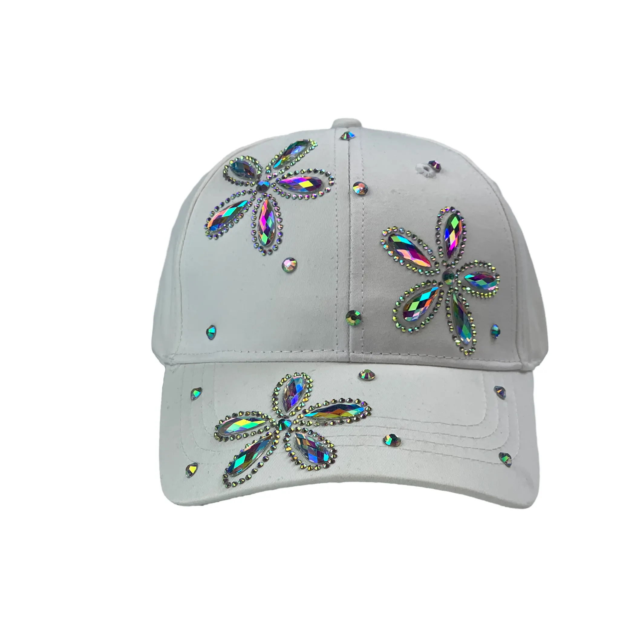 Sombrero de béisbol de lentejuelas de verano para mujer Sombrero de diamantes de imitación de moda personalizado