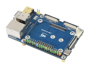 Waveshare Mini Base Board(B) for <strong>Raspberry</strong> <strong>Pi</strong> Compute Module CM4,Onboard Connector:CSI/DSI/RTC/FAN/<strong>USB</strong>/RJ45 Gigabit Ethernet