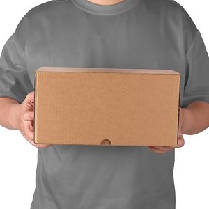 Custom 25.4X17.7X12.7cm Shipping <strong>Box</strong>, Small Cardboard <strong>Box</strong> With Arch Opening, Brown Mailbox Suitable for Small Businesses - Product Image 4