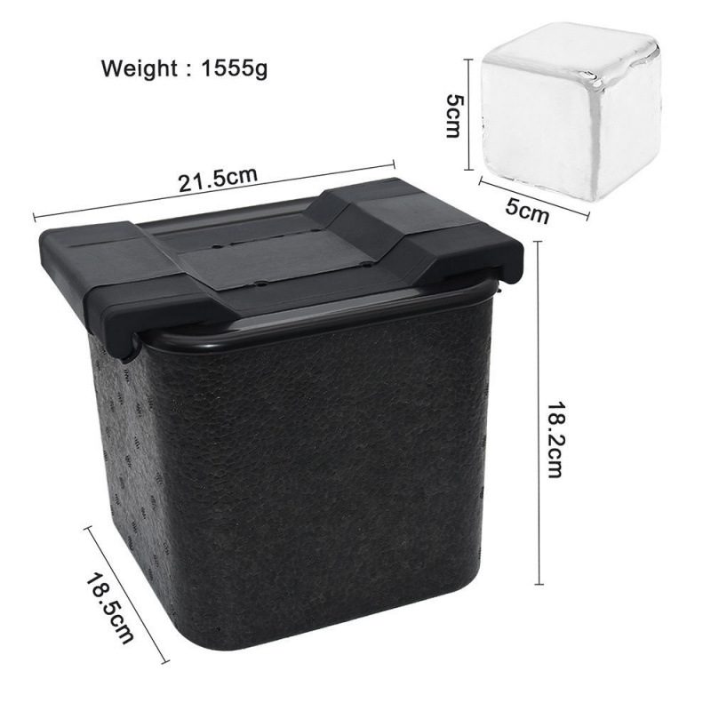 Boîte de couleur exclusive grand format carré (4 compartiments, 5 cm)