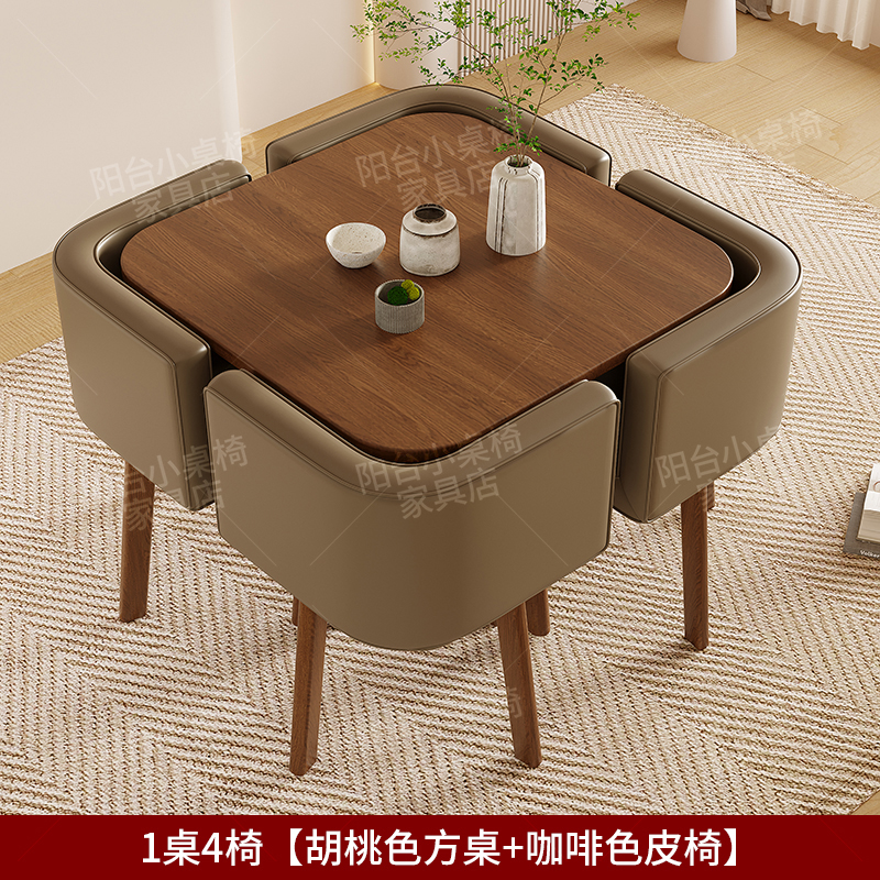 - silla de cuero 1 mesa 4 sillas