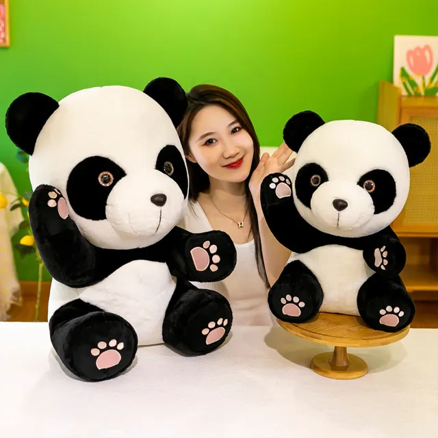 36/45/65cm siyah beyaz panda sevimli karikatür plushie oyuncaklar bebekler üretici kawaii hayvanlar süper yumuşak plushy oyuncaklar çocuklar için hediyeler