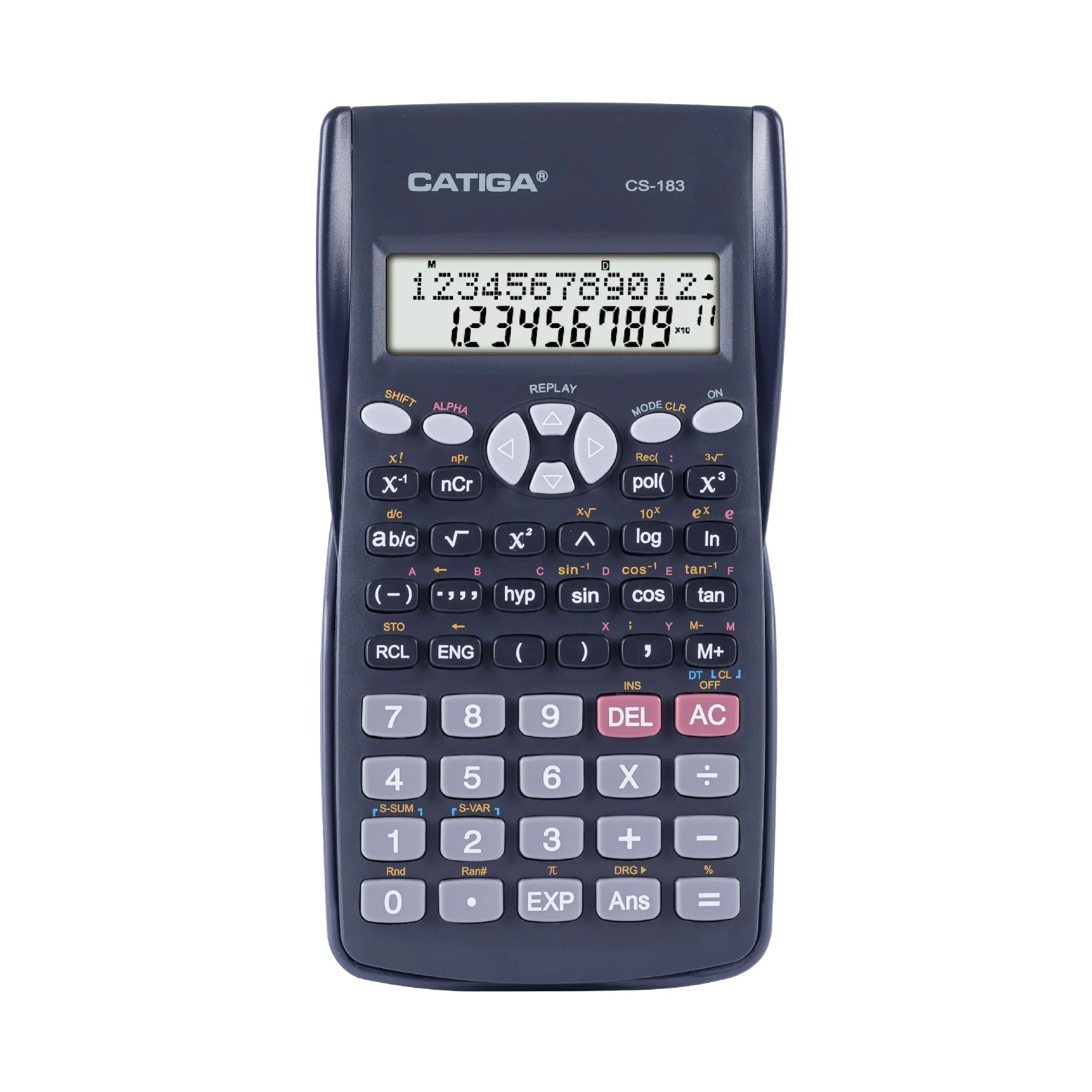 Calculatrice solaire CATIGA 10 + 2 chiffres, 240 fonctions Calculatrice graphique scientifique Calculatrice scientifique