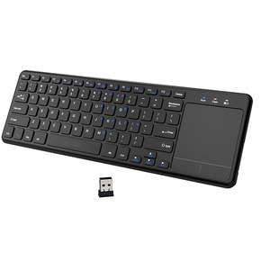 Teclado inalámbrico de tijera de 2,4 GHz para PC, Google, Smart TV, con panel táctil incorporado de gran tamaño y teclas Multimedia - Product Image 1