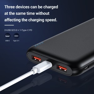 18W <strong>QC3.0</strong> 10000mAh <strong>Power</strong> <strong>Bank</strong> Fast Charging USB Type C Portable Mobile Charger External Batteries Powerbank - Product Image 2