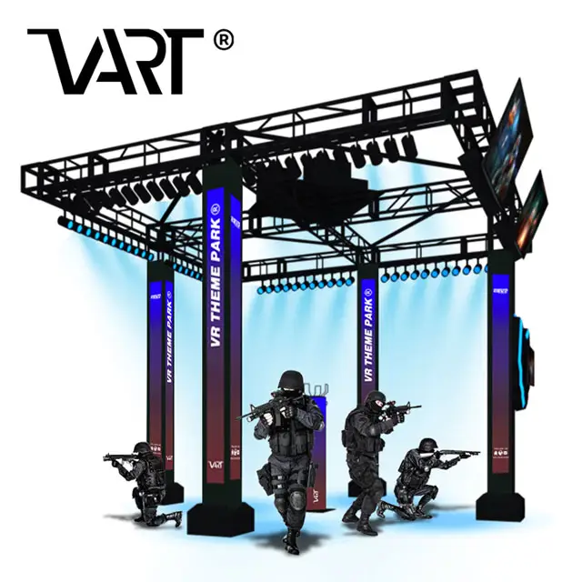 Centro di fantascienza VR battaglia sparatutto 4 persone realtà virtuale macchina da gioco VR Gun Shooting Arena