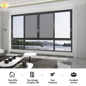Finestre di vetro con telaio in alluminio con prezzo a buon mercato ultimo Design semplice in alluminio finestra di casa scorrevole - Product Image 2