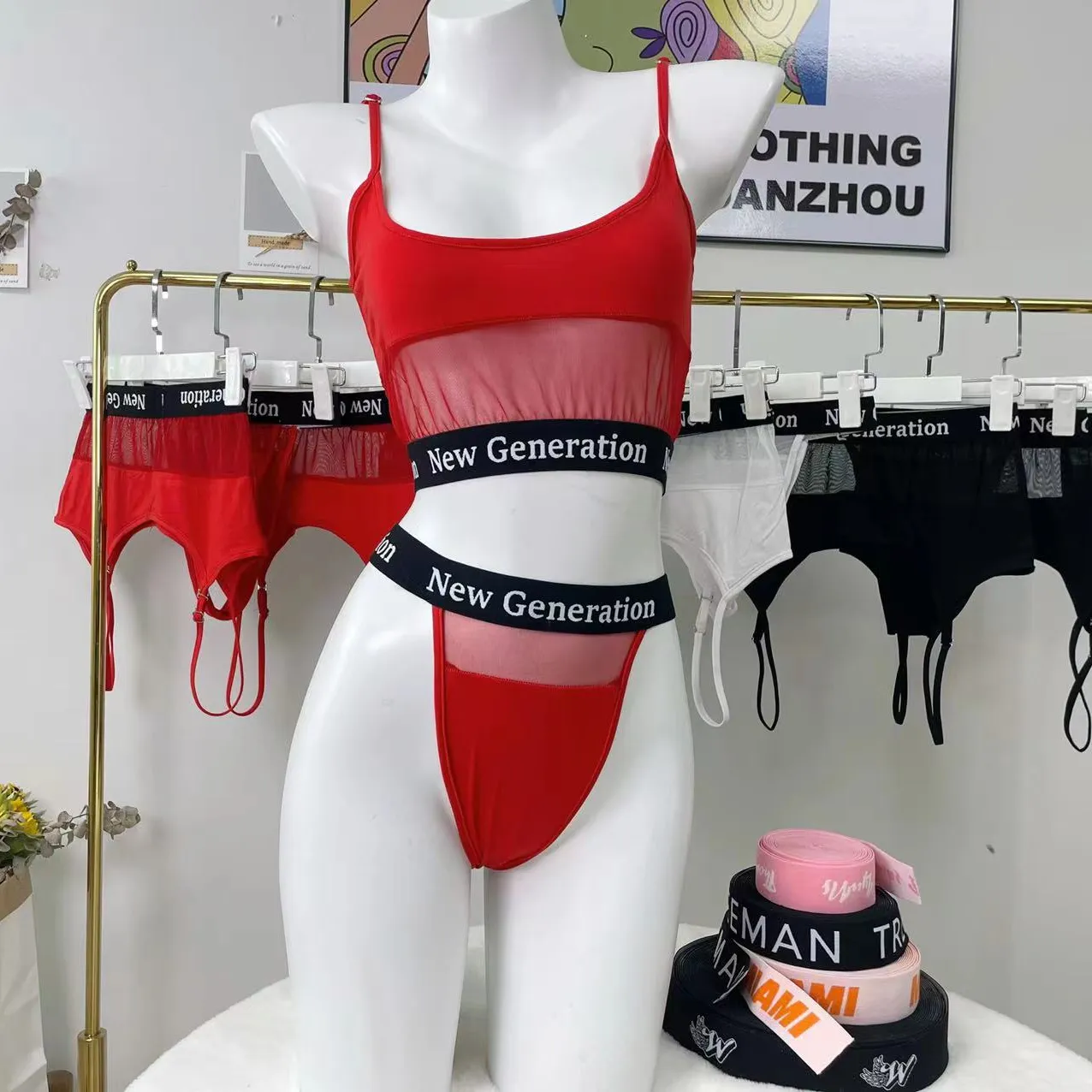 L & j conjunto de sutiã e calcinha personalizado, tamanho grande, roupa íntima, logotipo personalizado, conjunto de calcinha, 100% algodão, mulheres, roupa íntima, calcinha sexy