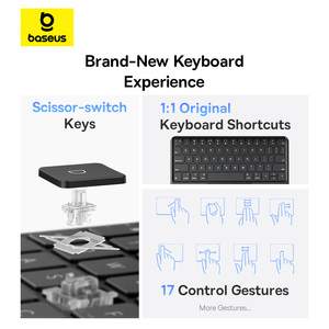 Baseus Magic Keyboard Bluetooth para iPad Pro Air 4 Air 5 Air 6 11 12,9 13 pulgadas Smart Cover Funda magnética para iPad 2014 2018-2022 - Product Image 3