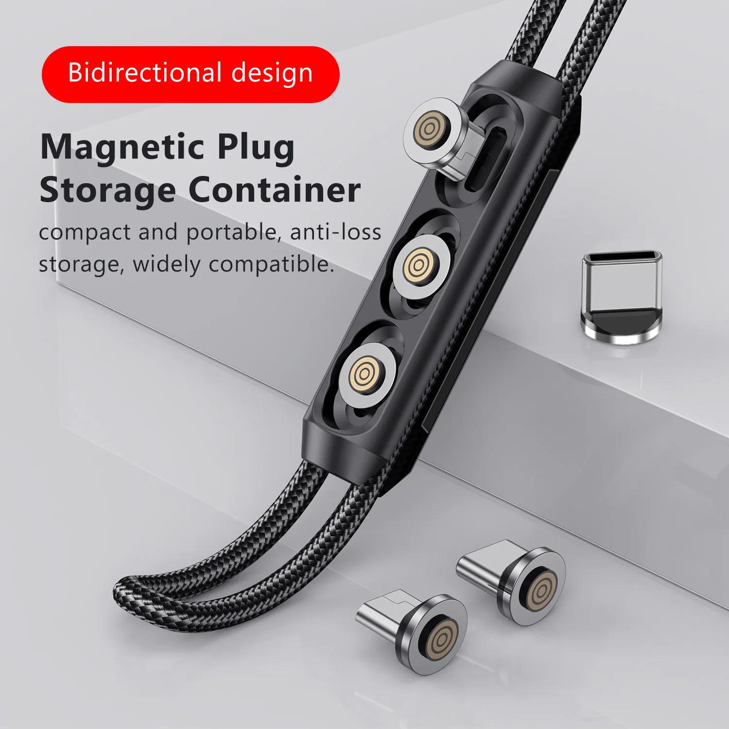 USLION penyimpanan kabel Magnet, dudukan pengatur kabel magnetik