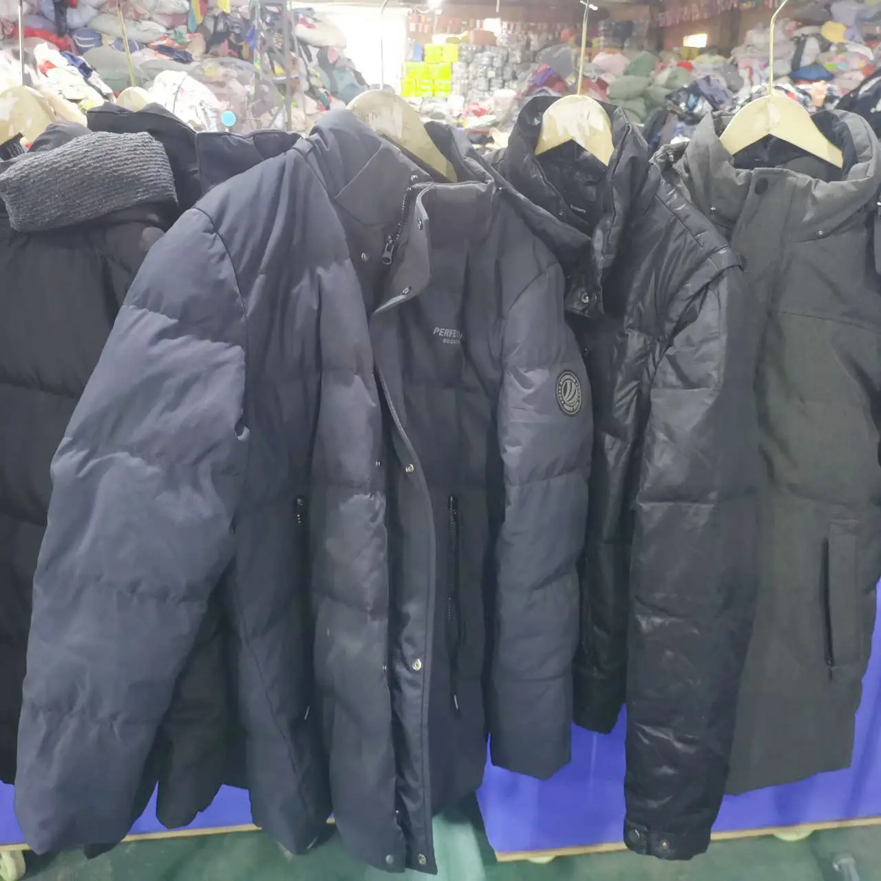 Chaqueta acolchada 2023, ropa usada mixta para hombre, chaqueta acolchada de algodón de segunda mano, chaquetas de motorista usadas a la venta