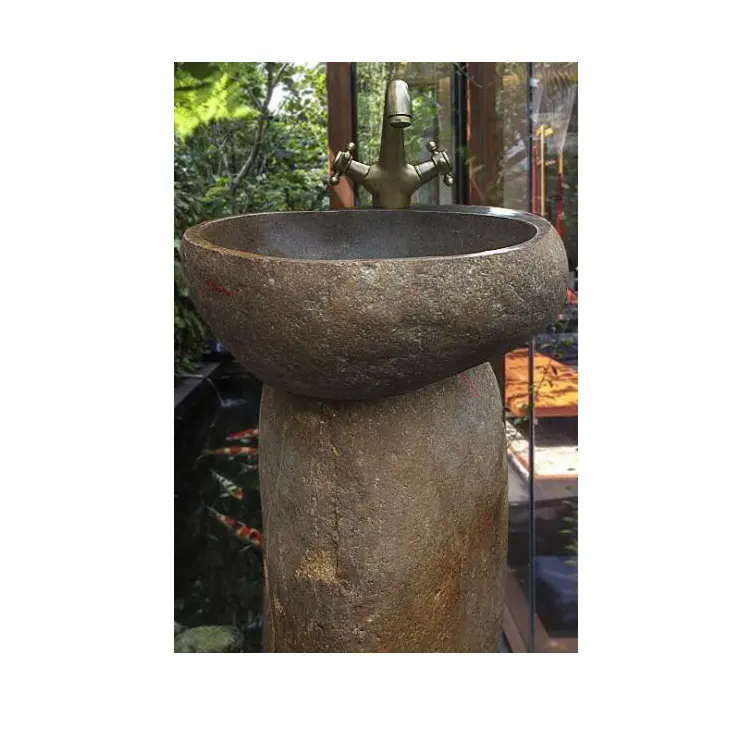 Pedra para uso externo, pedra artesanal, lavatório