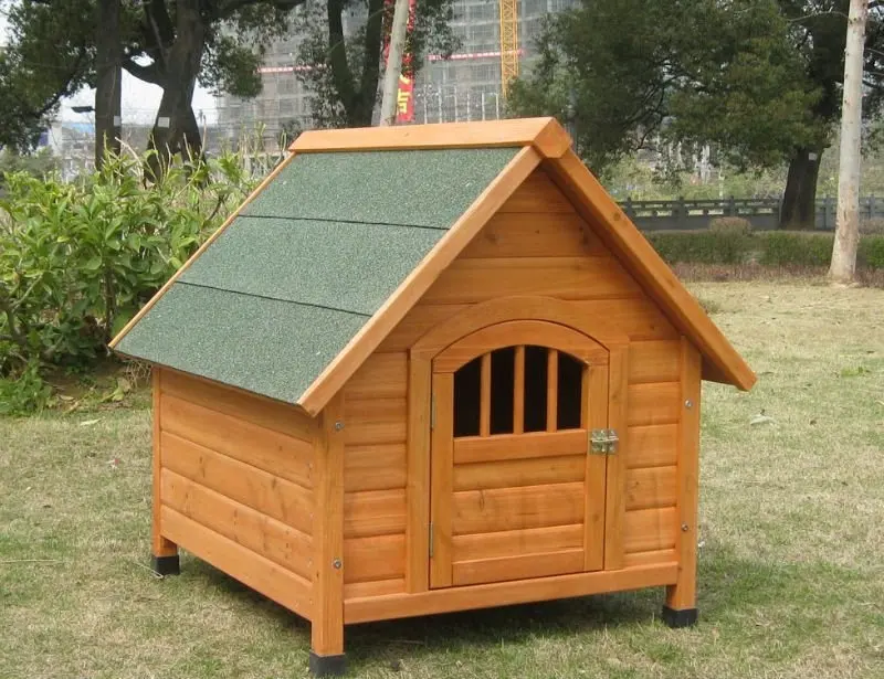 Delicate Design Yellow Wooden Dog Kennel Pet House with Veranda