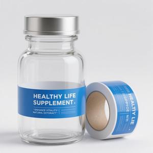 ملصقات فينيل بشعار مخصص ملصقات لفة مقاومة للزيت متينة مقاومة للماء ملصقات تغليف لصيدلية الدواء حبوب منع الحمل - Product Image 2