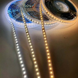 Tira de luces LED flexibles ultrafinas de 220V/110V, 5050 RGB, blanco cálido, control remoto, IP67, certificado ROHS, compatible, entrada de 12V/24V - Product Image 3
