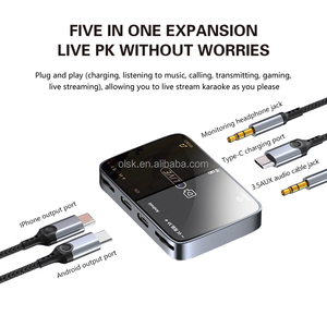 Clavax CLSC- MH319 canlı yayın ses kartı 5-in-1 dönüştürücü Apple Android tip-c cep telefonu canlı yayın için uygun - Product Image 3