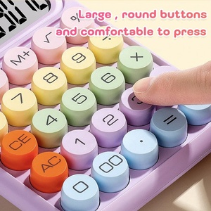 Ins Candy Color Calculadora Pantalla grande Botones mecánicos Dot Keyboard para la escuela y la Oficina - Product Image 3