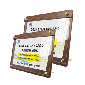 Tùy chỉnh quảng cáo Acrylic <span class=keywords><strong>menu</strong></span> thức ăn nhanh <span class=keywords><strong>Menu</strong></span> hiển thị mỏng khách sạn A3/A4 Gỗ cơ sở nhà hàng Áp phích đứng - Product Image 5