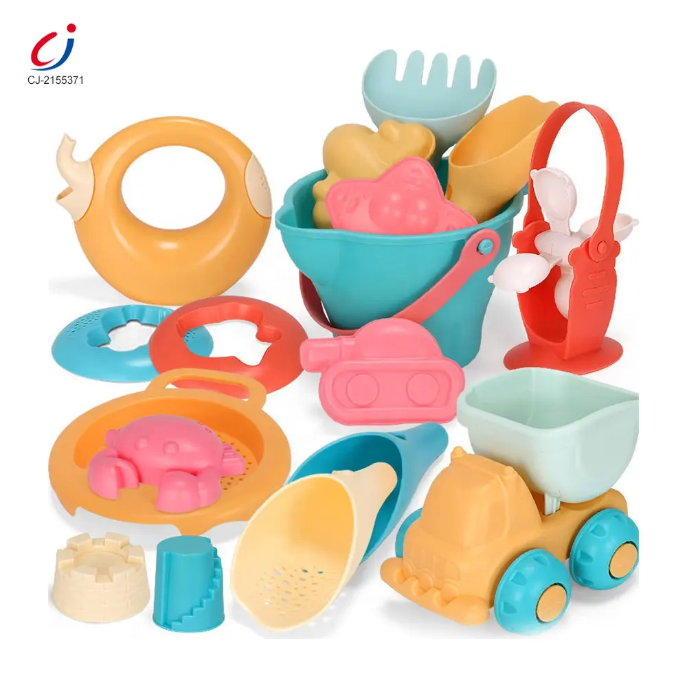 17pcs summer outdoor toys bucket play set sand mould beach tool toys game soft silicone sand beach toys set for baby