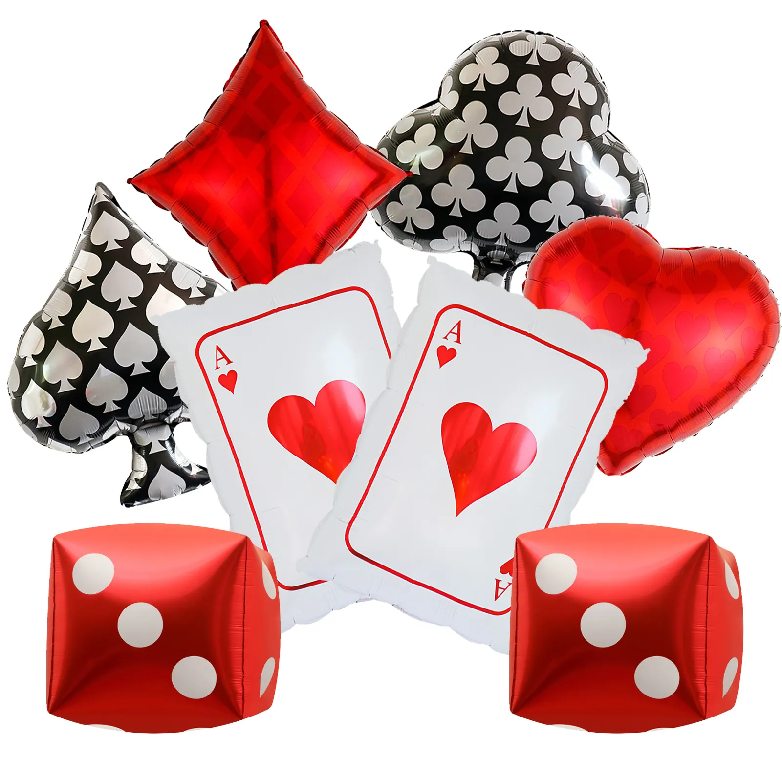 Poker Balloon Casino Playing Card Balloon Mylar Balloon para a decoração do partido do casino