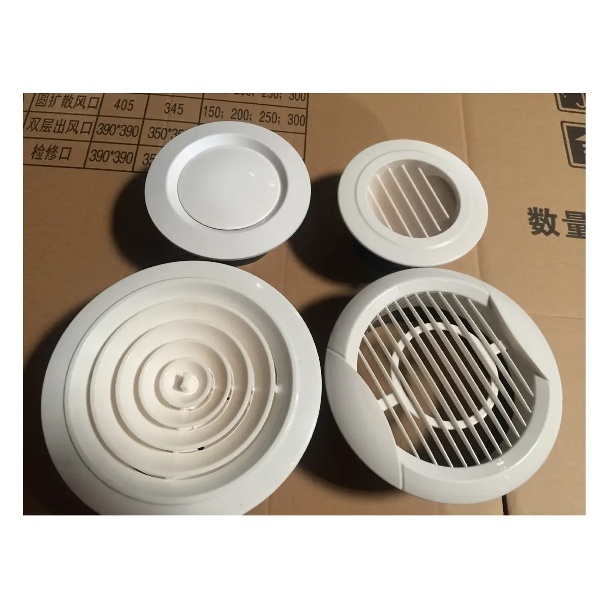 Diffuseur de cône en plastique de grille de conduit d'air rond d'abs dans le système d'air frais de hvac