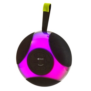 便携式IPX6防水蓝牙扬声器，带RGB发光二极管照明调频收音机和电池电源 - Product Image 1