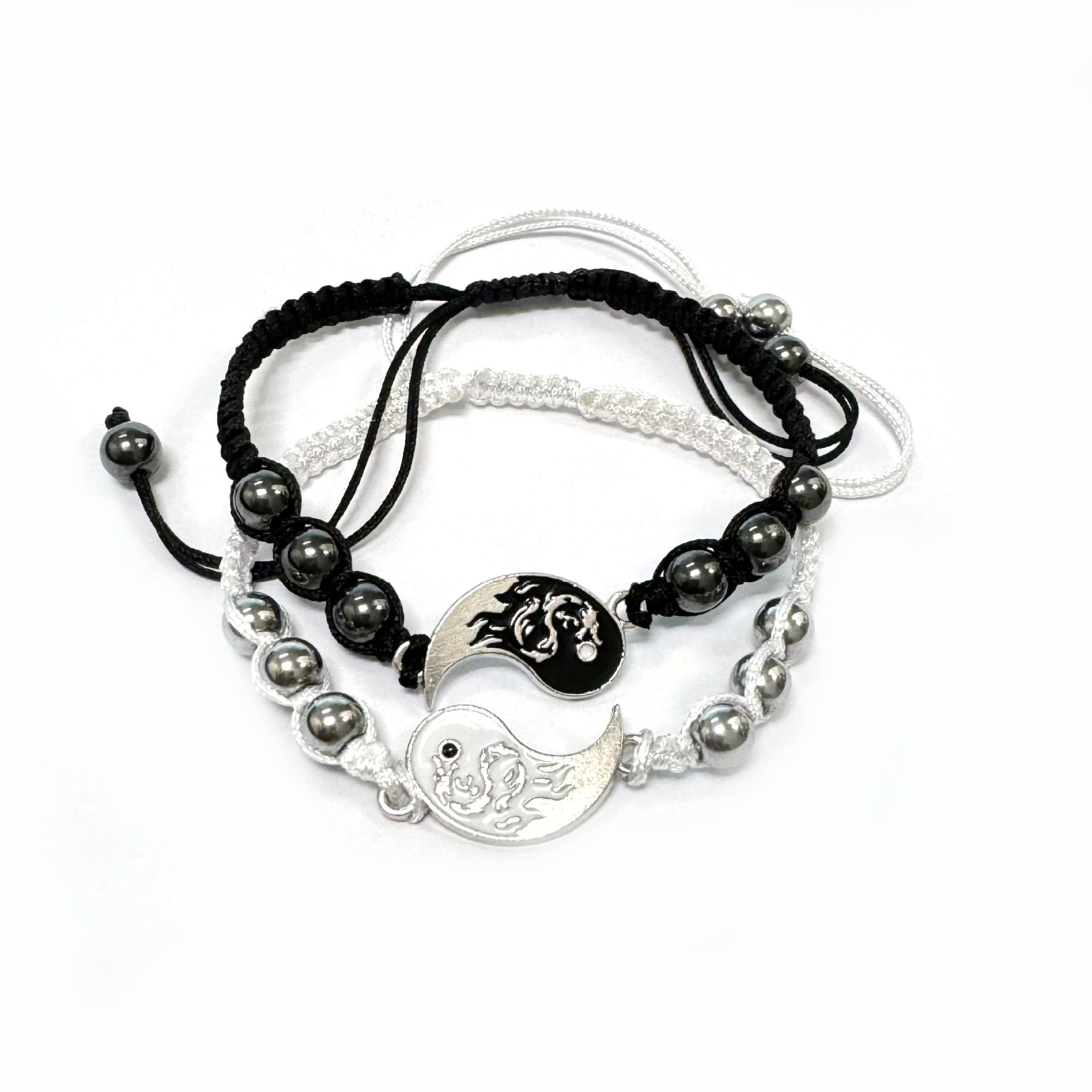 Dragon totem black and white pair